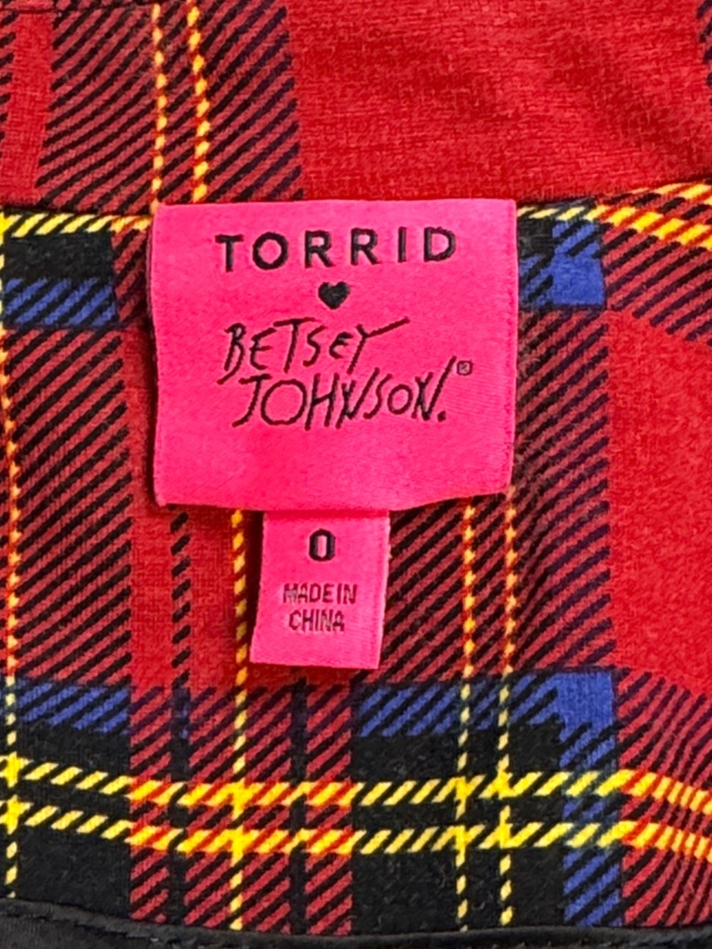 BETSEY JOHNSON X TORRID LTD EDITION RED PLAID PONTE BLAZER CLUELESS PREPPY PUNK - Picture 11 of 14